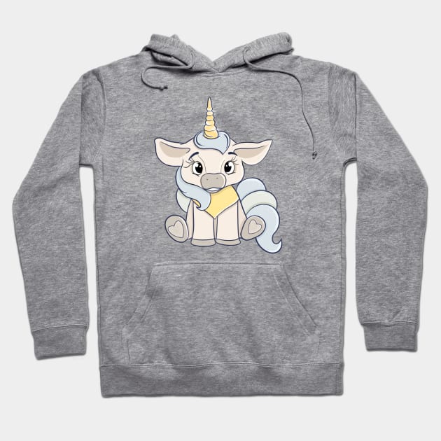 Cute baby unicorn, unicorns lovers, cartoon horse, blue unicorn Hoodie by PrimeStore